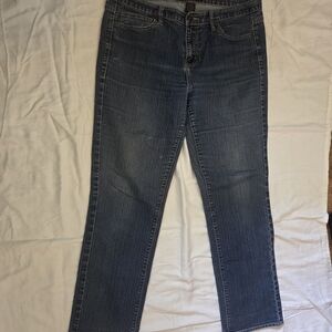 Calvin Klein Women's Cropped Jeans in Dark Blue